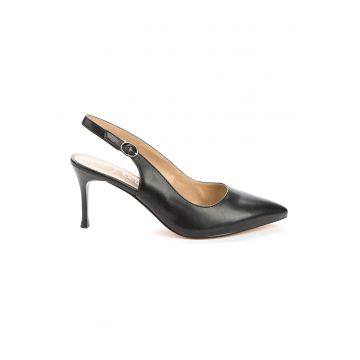 Pantofi slingback din piele ecologica