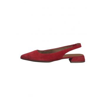 Pantofi slingback din piele intoarsa