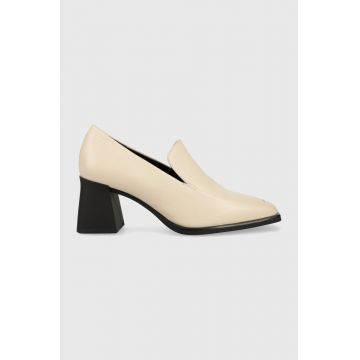 Vagabond pantofi de piele HEDDA culoarea bej, cu toc drept, 5503.001.02
