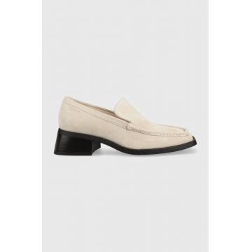 Vagabond Shoemakers tocuri din piele intoarsa BLANCA femei, culoarea bej, cu toc drept, 5417.640.02