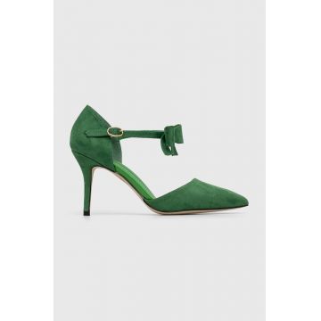 Answear Lab pantofi cu toc culoarea verde