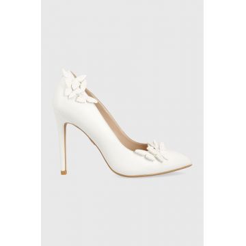 Buffalo pantofi cu toc Janet Butterfly culoarea alb, 1290167 Buffalo pantofi cu toc Janet Butterfly culoarea alb, 1290167