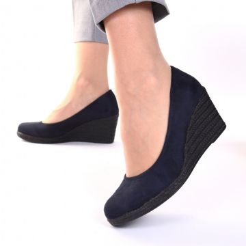 Pantofi cu platforma Raifa bleumarin