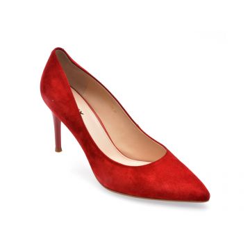 Pantofi GRYXX rosii, E10801A, din piele intoarsa
