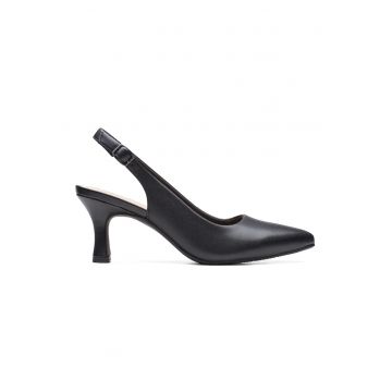 Pantofi slingback de piele cu toc inalt Kataleyna