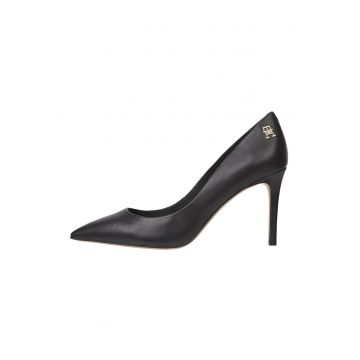Pantofi stiletto de piele cu varf ascutit