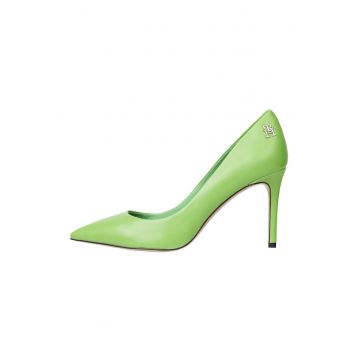 Pantofi stiletto de piele cu varf ascutit