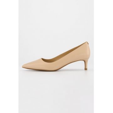 Pantofi uni cu toc kitten - Bej