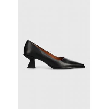 Vagabond pantofi de piele TILLY culoarea negru, pe toc jos, 5518.001.20