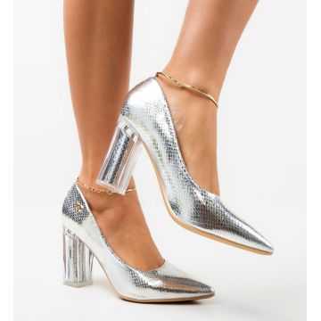 Pantofi dama Jessie Argintii