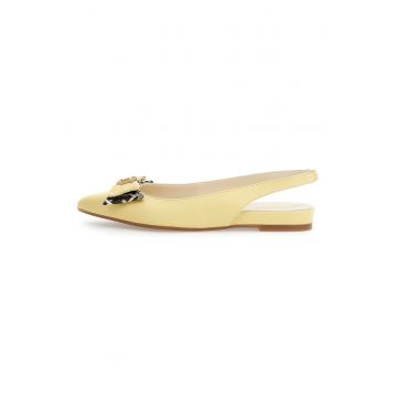 Pantofi slingback de piele cu funda Pantofi slingback de piele cu funda