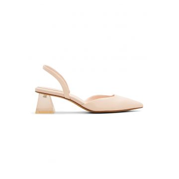 Pantofi slingback de piele cu toc masiv Malaga