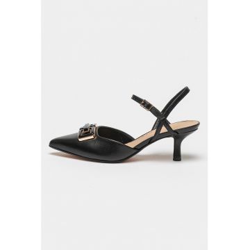 Pantofi slingback de piele cu varf ascutit Voilet Pantofi slingback de piele cu varf ascutit Voilet