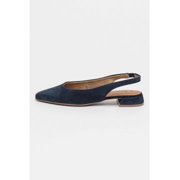 Pantofi slingback din piele intoarsa