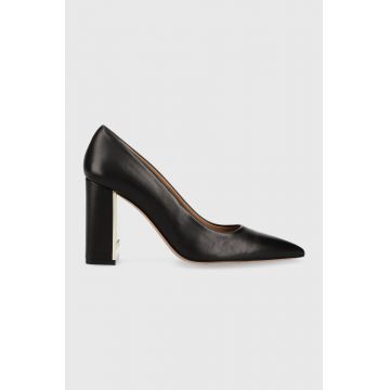BOSS pantofi de piele Vivian culoarea negru, cu toc drept, 50493050