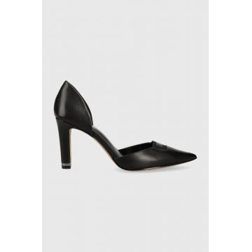 Dkny stilettos de piele K2349662 culoarea negru, Marian