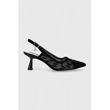 Karl Lagerfeld pantofi cu toc PANACHE culoarea negru, KL30817F