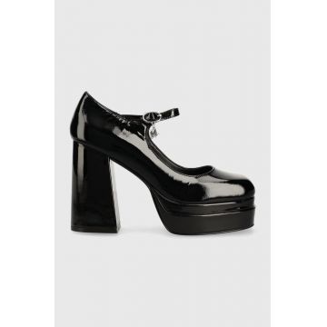 Karl Lagerfeld pantofi de piele STRADA culoarea negru, cu toc drept, KL30125A