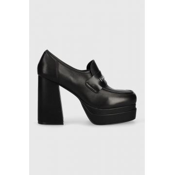 Karl Lagerfeld pantofi de piele STRADA culoarea negru, cu toc drept, KL30133