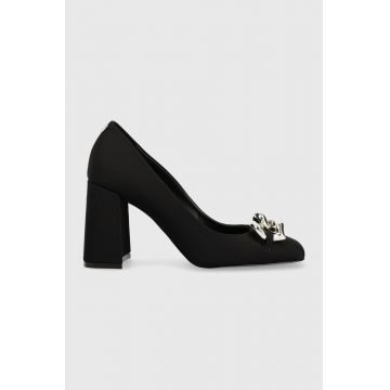 Love Moschino pumps culoarea negru, cu toc drept, JA10209G1HIM0000