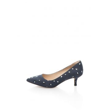 Pantofi bleumarin de piele nabuc cu imprimeu Aquifer Soda