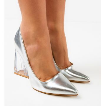 Pantofi dama Samplia Argintii