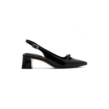 Pantofi de piele ecologica cu varf ascutit si aspect lacuit Janiett Pantofi de piele ecologica cu varf ascutit si aspect lacuit Janiett
