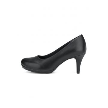 Pantofi de piele ecologica cu varf rotund