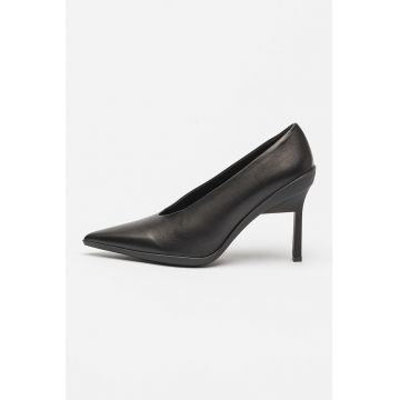 Pantofi din piele cu toc stiletto inalt