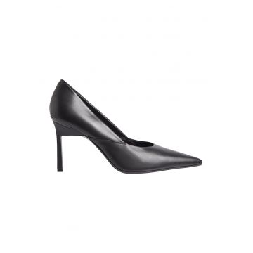 Pantofi din piele cu toc stiletto si varf ascutit