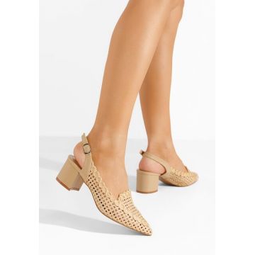 Pantofi slingback Tosena bej