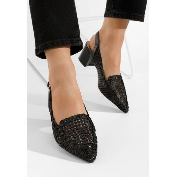 Pantofi slingback Tosena negri