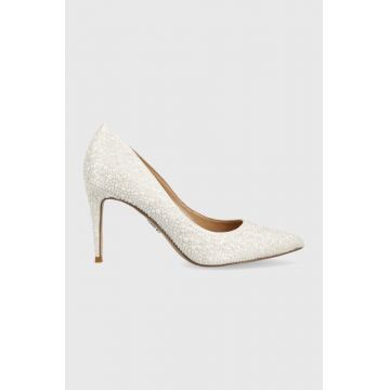 Steve Madden pantofi cu toc Lillie-R culoarea alb, SM11001581