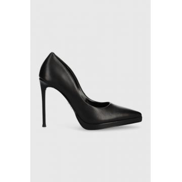 Steve Madden stilettos de piele Klassy culoarea negru, SM11002464
