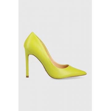 Steve Madden stilettos de piele Vaze culoarea verde, SM19000016