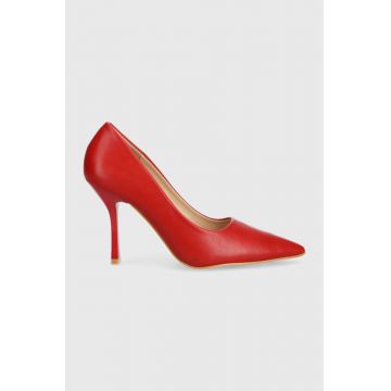 Answear Lab pantofi cu toc culoarea rosu