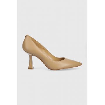 MICHAEL Michael Kors stilettos de piele Clara culoarea bej, 40F3CLMP1L