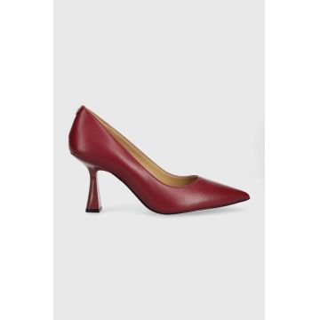 MICHAEL Michael Kors stilettos de piele Clara culoarea bordo, 40F3CLMP1L