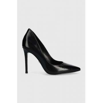 MICHAEL Michael Kors stilettos de piele Keke culoarea negru, 40F3KEHP1L