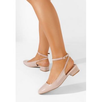 Pantofi cu toc mic Gelara nude