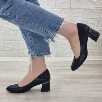 Pantofi Damă Negri Cu Toc Chen