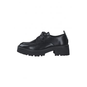Pantofi din piele ecologica cu aspect masiv
