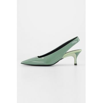 Pantofi slingback de piele lacuita Code