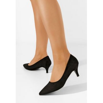 Pantofi stiletto cu toc mic Vorna negri