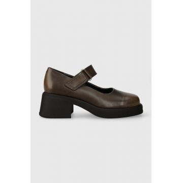 Vagabond Shoemakers pantofi de piele DORAH culoarea maro, cu toc drept, 5542.118.19