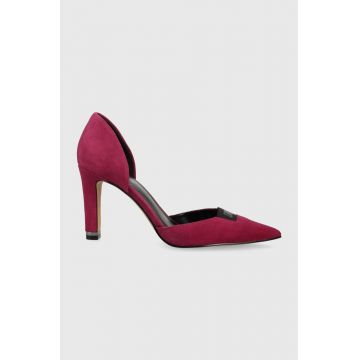 Dkny tocuri din piele intoarsa K2386252 culoarea violet, Carlene