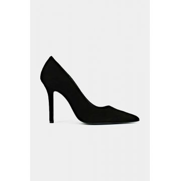 Jonak stiletto din piele naturală DINERA VELOURS culoarea negru, 3300239