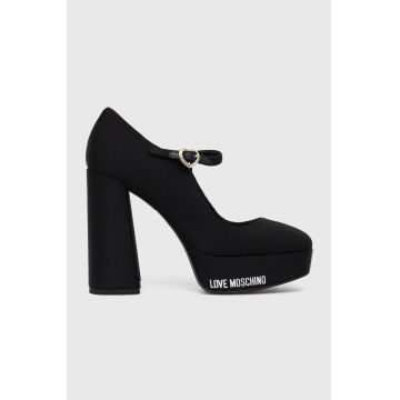 Love Moschino pumps culoarea negru, cu toc drept, JA1029CG1HIM0000