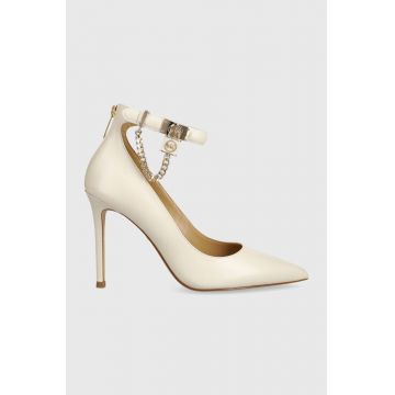 MICHAEL Michael Kors stilettos de piele Hamilton culoarea bej, 40F3HAHP1L