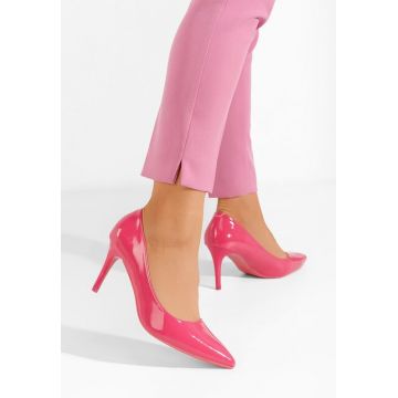 Pantofi cu toc subtire Azarea fucsia